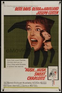 3b388 HUSH...HUSH, SWEET CHARLOTTE 1sh 1965 Bette Davis, Olivia de Havilland, Robert Aldrich!