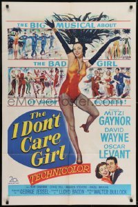 3b391 I DON'T CARE GIRL 1sh 1952 great full-length art of sexy showgirl Mitzi Gaynor!