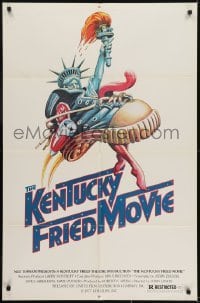 3b436 KENTUCKY FRIED MOVIE 1sh 1977 John Landis directed comedy, wacky tennis shoe art!