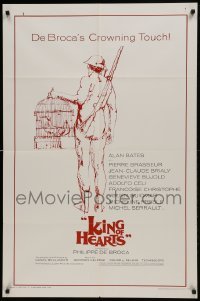 3b438 KING OF HEARTS 1sh 1967 Philippe De Broca's Le Roi de coeur, Bates, Genevieve Bujold