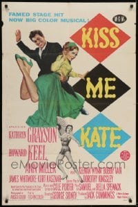 3b447 KISS ME KATE 1sh 1953 great art of Howard Keel spanking Kathryn Grayson, Ann Miller!