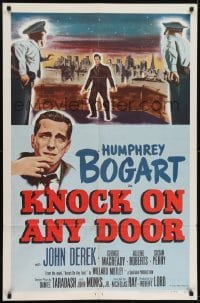 3b449 KNOCK ON ANY DOOR 1sh R1959 Humphrey Bogart, John Derek, directed by Nicholas Ray!