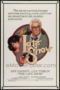 3b470 LATE SHOW 1sh 1977 great Richard Amsel artwork of Art Carney & Lily Tomlin!