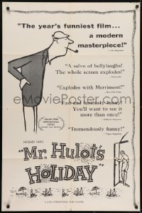 3b573 MR. HULOT'S HOLIDAY 1sh 1954 Jacques Tati, Les vacances de M. Hulot