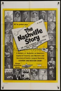 3b585 NASHVILLE STORY 1sh 1970s the best Tennessee country western music stars!