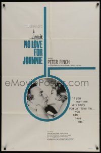 3b606 NO LOVE FOR JOHNNIE 1sh 1961 directed by Ralph Thomas, Peter Finch, Mary Peach!