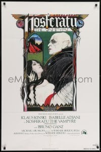 3b609 NOSFERATU THE VAMPYRE 1sh 1979 Werner Herzog, Palladini art of vampire Klaus Kinski!