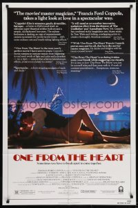 3b621 ONE FROM THE HEART 1sh 1982 blue art style, Francis Ford Coppola, Raul Julia, Kinski!