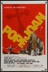 3b673 POPE JOAN 1sh 1972 Olivia De Havilland, Lesley-Anne Down, Trevor Howard