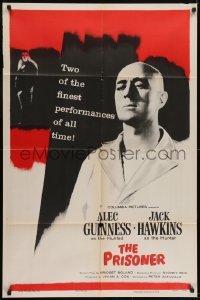 3b684 PRISONER 1sh 1955 Jack Hawkins accuses bald Cardinal Alec Guinness of treason!