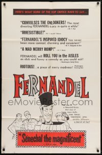 3b755 SENECHAL THE MAGNIFICENT 1sh 1958 cool art of wacky Fernandel with top cast!