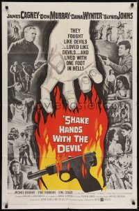 3b761 SHAKE HANDS WITH THE DEVIL 1sh 1959 James Cagney, Don Murray, Dana Wynter, sexy Glynis Johns!