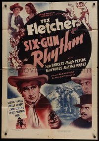 3b776 SIX-GUN RHYTHM 1sh 1939 Tex Fletcher, Joan Barclay, Sam Newfield western!