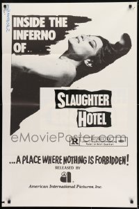 3b053 ASYLUM EROTICA 1sh 1972 La Bestia Uccide Sangue Freddo, Slaughter Hotel, Cold-Blooded Beast!