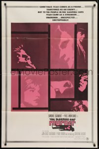 3b782 SLEEPING CAR MURDER 1sh 1966 Costa-Gavras' Compartiment tueurs, Simone Signoret, Montand!