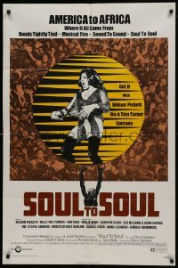 3b800 SOUL TO SOUL 1sh 1971 great art of Tina Turner performing from America to Africa!