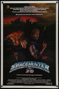 3b803 SPACEHUNTER ADVENTURES IN THE FORBIDDEN ZONE 1sh 1983 art of Molly Ringwald, Peter Strauss!
