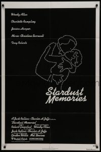 3b816 STARDUST MEMORIES 1sh 1980 directed by Woody Allen, constellation art by Burt Kleeger!