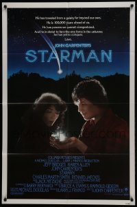 3b818 STARMAN int'l 1sh 1984 John Carpenter, close-up portrait of alien Jeff Bridges & Karen Allen!