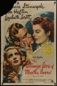 3b830 STRANGE LOVE OF MARTHA IVERS style A 1sh 1946 Barbara Stanwyck, Van Heflin, Lizabeth Scott