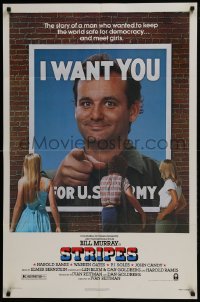 3b833 STRIPES style A 1sh 1981 Ivan Reitman classic military comedy, Bill Murray wants YOU!