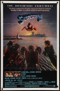 3b848 SUPERMAN II studio style 1sh 1981 Christopher Reeve, Terence Stamp, great image of villains!