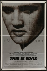 3b881 THIS IS ELVIS 1sh 1981 Elvis Presley rock 'n' roll biography, portrait of The King!