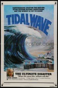 3b892 TIDAL WAVE 1sh 1975 artwork of the ultimate disaster in Tokyo by John Solie!