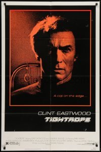 3b895 TIGHTROPE 1sh 1984 Clint Eastwood is a cop on the edge, cool handcuff image!