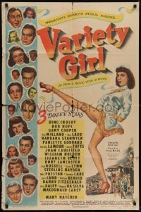 3b946 VARIETY GIRL style A 1sh 1947 36 Paramount stars including Ladd, Stanwyck, Lancaster & Lamour!