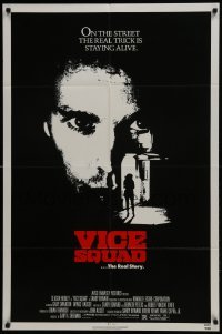 3b947 VICE SQUAD 1sh 1982 Season Hubley, Wings Hauser, the real trick is staying alive!