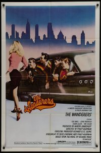 3b957 WANDERERS 1sh 1979 Ken Wahl in Kaufman's 1960s New York City teen gang cult classic!