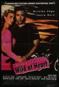 3b977 WILD AT HEART 25x37 1sh 1990 David Lynch, Nicolas Cage & Laura Dern, a wild ride!