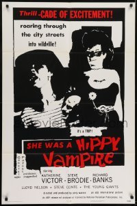 3b979 WILD WORLD OF BATWOMAN 1sh R1971 wacky sexy female super hero, She Was a Hippy Vampire!