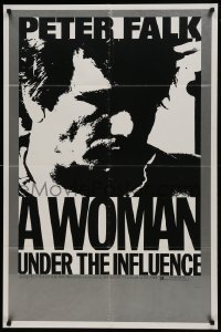 3b985 WOMAN UNDER THE INFLUENCE 1sh 1974 John Cassavetes, close-up of Peter Falk!