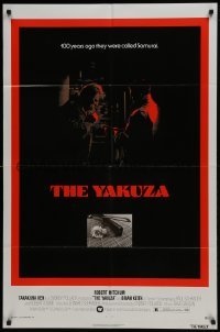 3b991 YAKUZA 1sh 1975 best different Bob Peak artwork of Robert Mitchum & Takakura Ken!
