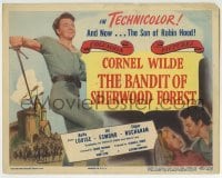 3c023 BANDIT OF SHERWOOD FOREST TC 1945 full-length Cornel Wilde as The Son of Robin Hood!