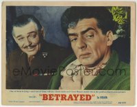 3c301 BETRAYED LC #4 1954 either Clark Gable or Victor Mature is lying and one of them will die!
