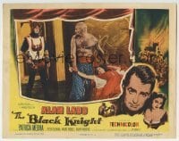 3c318 BLACK KNIGHT LC 1954 Alan Ladd rescues sexy Patricia Medina from huge barechested guy!