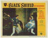 3c321 BLACK SHIELD OF FALWORTH LC #6 1954 c/u of Tony Curtis with shield fighting David Farrar!