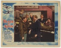 3c325 BLAZE OF NOON LC #7 1947 close up of William Holden & William Bendix smiling by airplane!