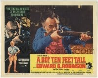 3c337 BOY TEN FEET TALL LC #8 1965 best close up of Edward G. Robinson aiming his rifle!
