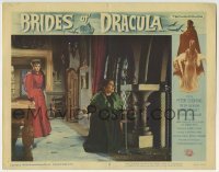 3c344 BRIDES OF DRACULA LC #8 1960 scared ladies see that the vampire has slipped his chains!