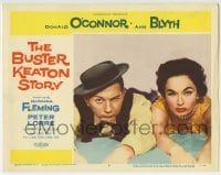 3c349 BUSTER KEATON STORY LC #2 1957 Donald O'Connor as The Great Stoneface comedian, Ann Blyth