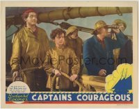 3c355 CAPTAINS COURAGEOUS LC 1937 Spencer Tracy, Freddie Bartholomew & Lionel Barrymore on deck!