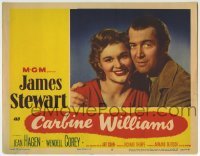 3c357 CARBINE WILLIAMS LC #5 1952 best romantic close up of James Stewart & smiling Jean Hagen!