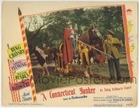 3c379 CONNECTICUT YANKEE IN KING ARTHUR'S COURT LC #8 1949 confused Bing Crosby by knight on horse!