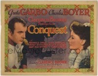 3c047 CONQUEST TC 1937 Greta Garbo as Marie Walewska, Charles Boyer as Napoleon Bonaparte, rare!
