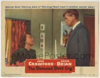 3c390 DAMNED DON'T CRY LC #5 1950 close up of David Brian glaring at worried Joan Crawford!