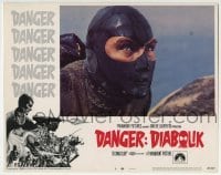 3c392 DANGER: DIABOLIK LC #8 1968 Mario Bava, best super close up of masked John Phillip Law!